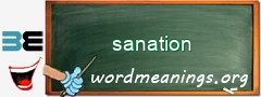WordMeaning blackboard for sanation